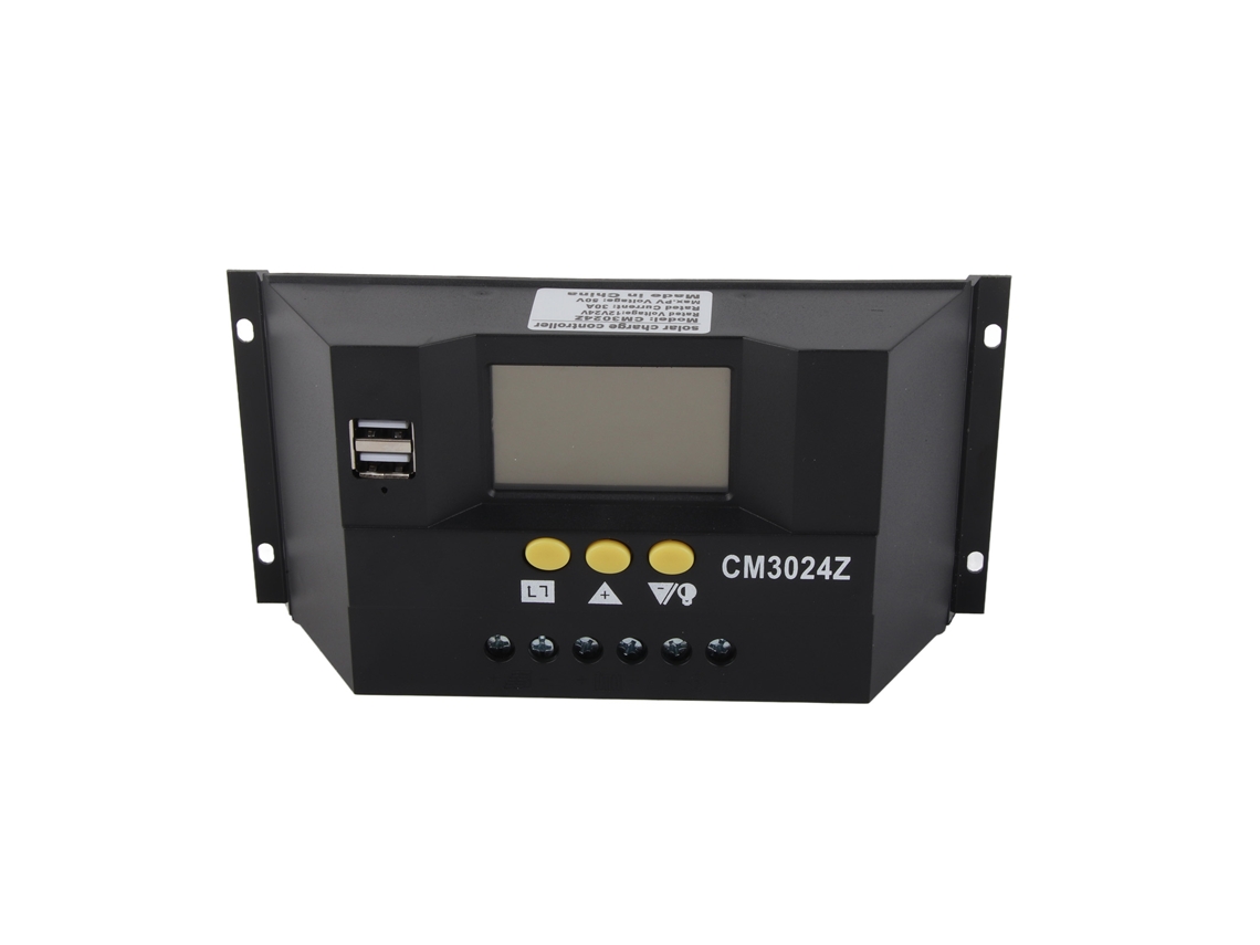 Regulador De Carga Solar Pwm 12v 24v 30a Automático Para Hogar Oficina