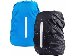 Capa Impermeável Para Mochila, Lurelia, 2 Peças, Xs, Vermelho, 190t, Faixa Refletiva, Fivela Ajustável, Caminhada Viagem