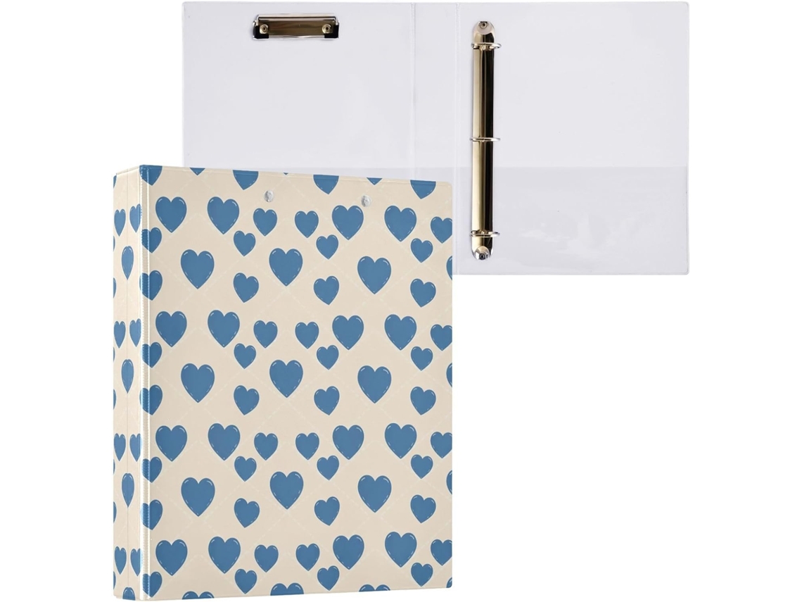 Pasta de 3 Argolas para Papel Tamanho Carta , Organizador Redondas com Prancheta, Suporte Pran (27,9 X 21,6 Cm)