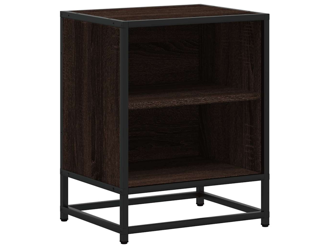 Bedside Cabinet, Bedside Cabinets Vidaxl Marrom Madeira Processada (n/a)