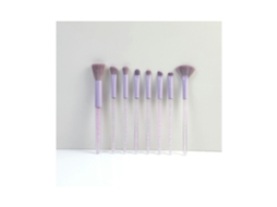 Conjunto de com Alça de Acrílico Brilhante para Pó Blush e Sombra Conjunto de Pincéis de MaquilhagemRoxo LUUCOZK