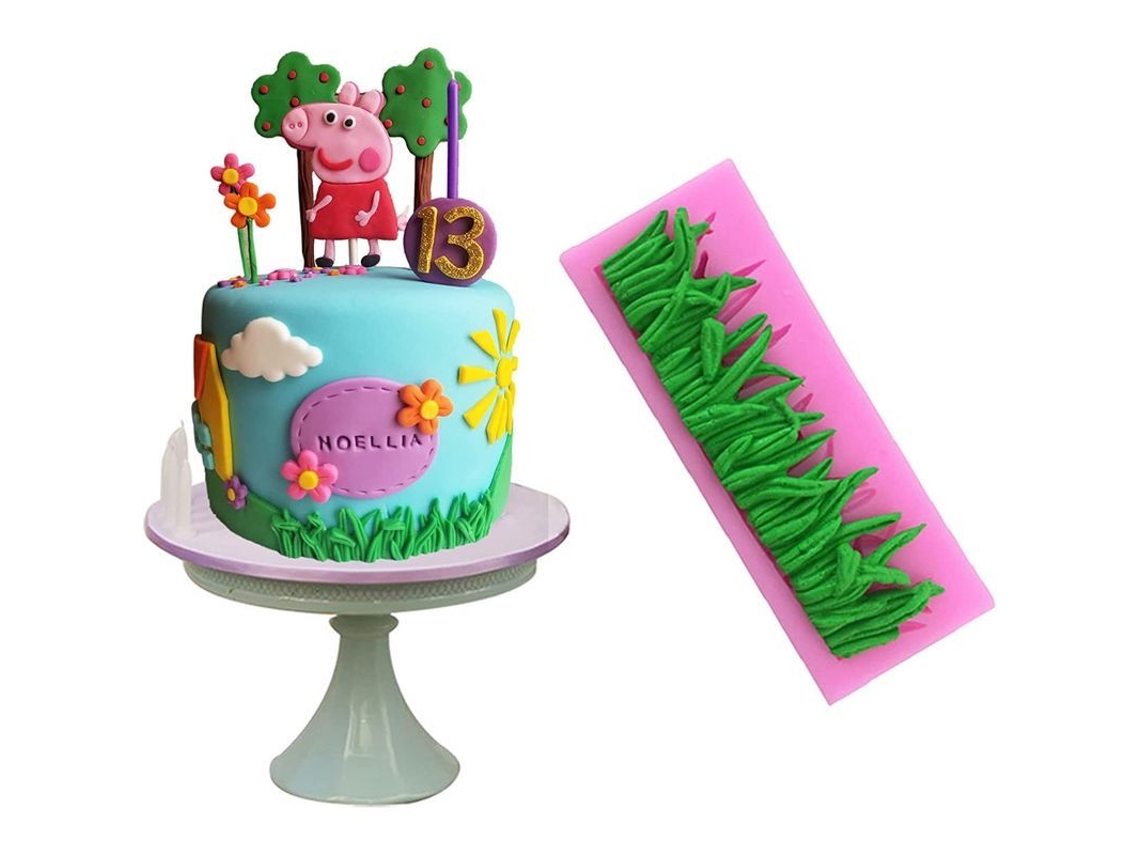 Mold de Silicone Nova Line em Forma de Relva para Decoração de Bolo, Cupcake e Biscoito