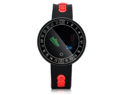 Aetheria relógio Inteligente Bluetooth com Monitor Cardíaco e Pressão Arterial Impermeável Ip68 Vermelho