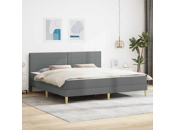 Vidaxl Estrutura Da Cama 200 X 200 Cm Cinza Escuro