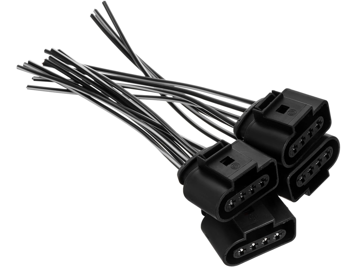 Conjunto De 4 Conectores De Bobina De Ignição Automotiva Em Plástico Preto