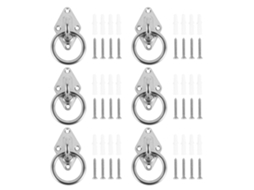 6pcs Gancho De Parede/teto Aço Inox Anel Redondo 80mmx50mm Suporte