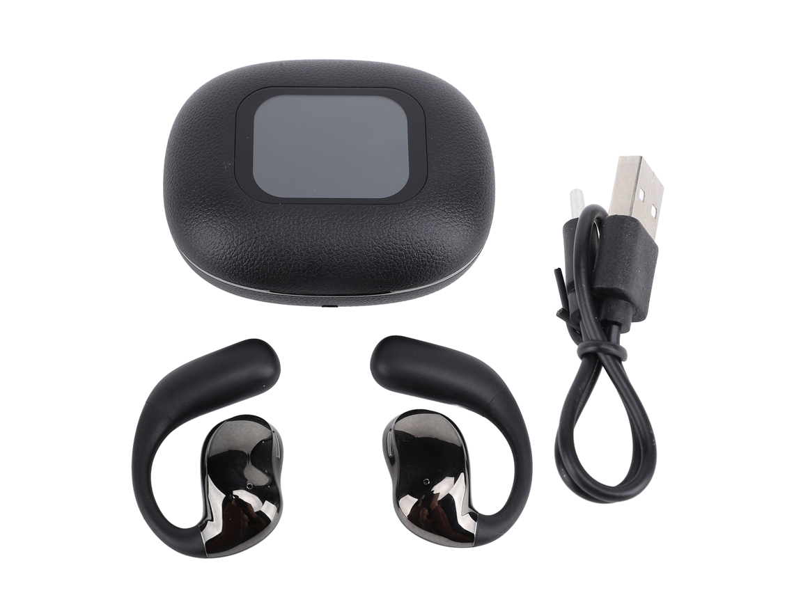 Fones Bluetooth com cancelamento de ruído EOOCOO, tela digital