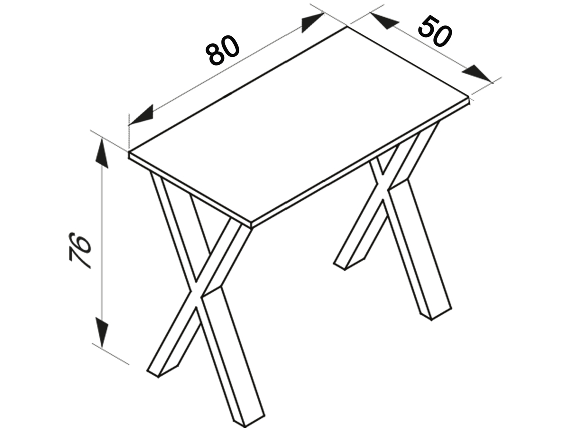 Mesa De Escritório 80x50 Lona X Vcm