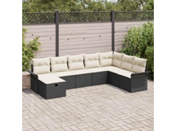 Vidaxl Conjunto De Sofá De Jardim 8 Unid. Rattan Sintético