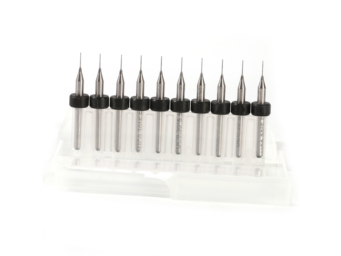 Conjunto de Brocas de Microperfuração Carbeto para Placa de Circuito Impresso Pcb Cnc (0.3mm)