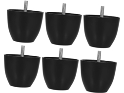 Gatuida Conjunto De 6 Pés Plástico Ajustáveis Com Parafuso Para Móveis, Armários E Cadeiras, Pés Resistentes Em Liga De
