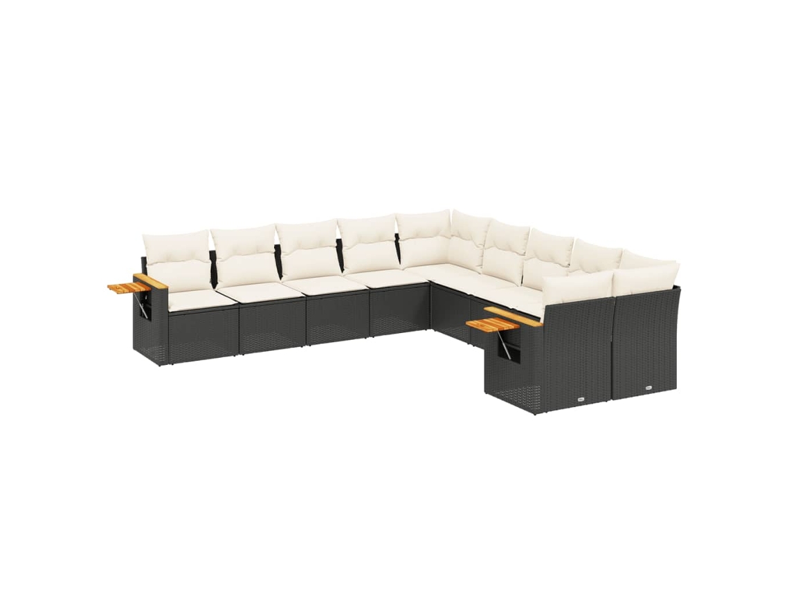 Garden Sofa Set, Garden Sofa Sets Vidaxl Preto Rattan / Vime (n/a)