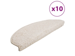 Conjunto de 10 Tapetes de Escada Branco Semicircular Grande MAISON EXCLUSIVE (65x21x4 cm)