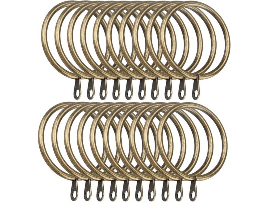Fios De Cortina 20 Unidades - Fios De Cortina - 45 Mm Diâmetro Interno - Bronzeado - Fios Decorativos - Resistente E Inalterável - Fio De Cortina
