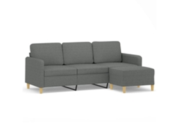 3-seater Sofa With Footstool, 3-seater Sofas With Footstools Vidaxl Cinzeto Tecido (n/a)