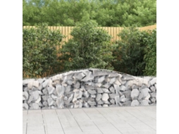 Vidaxl Cestos Gabião Arqueados 7 Pcs 400x50x60/80 Cm Ferro Galvanizado