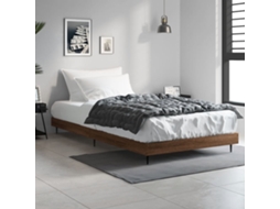 Estrutura Cama S/ Colchão Derivados Madeira Carvalho Castanho