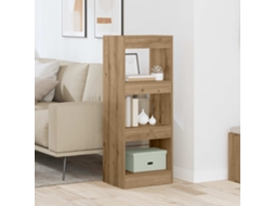 Vidaxl Gabinete De Livros 3 Níveis 37 X 30 X 103 Cm Carvalho Artisiano