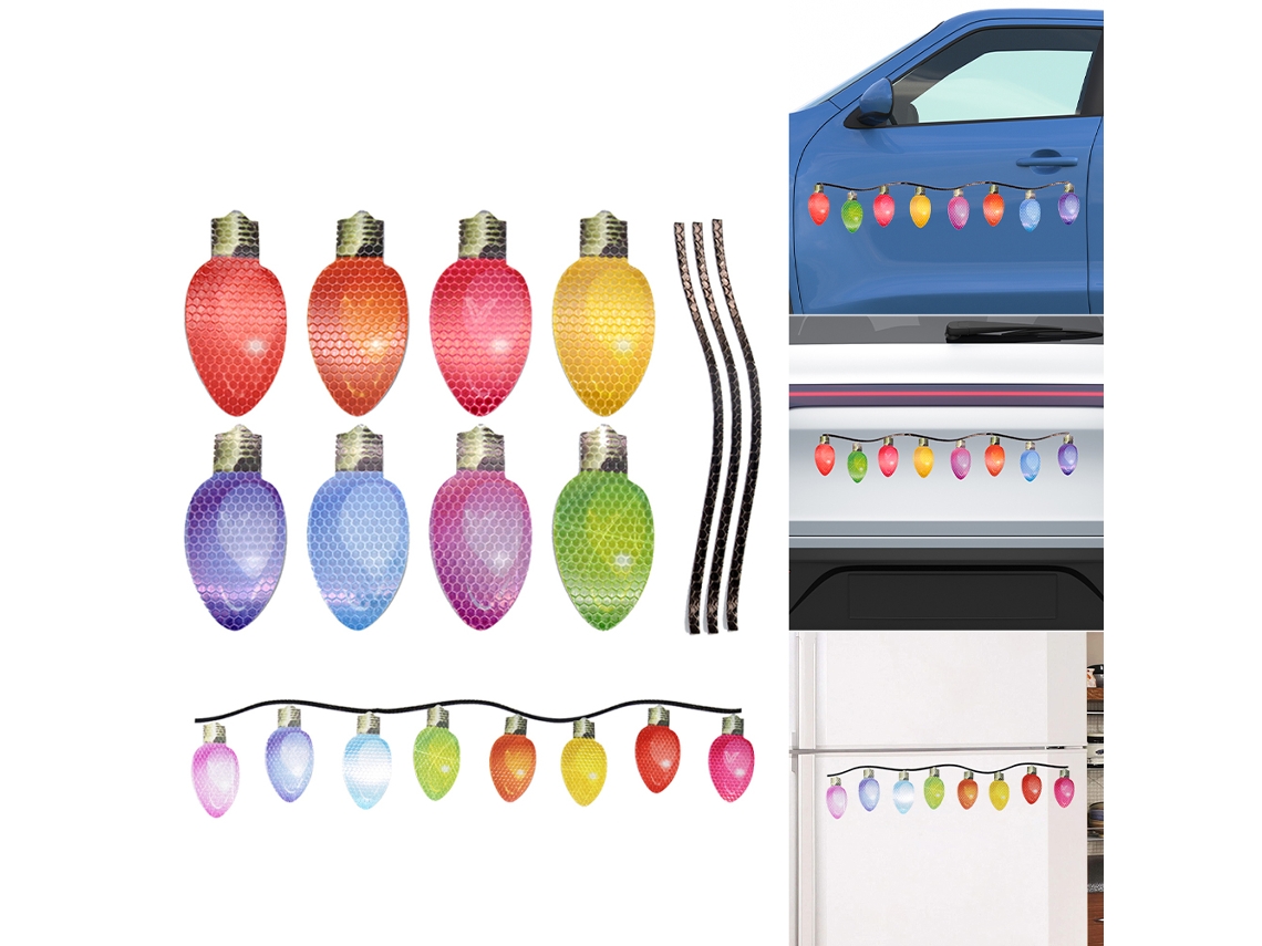 Adesivo Refletivo De Lâmpada De Natal Para Decoração De Carro Aquaforge