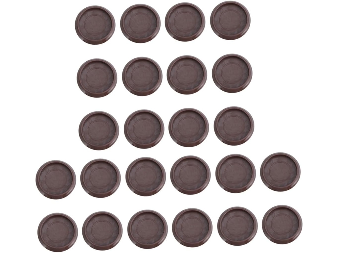 Sewacc Conjunto De 24-protetores Rodas Antiderrapantes Plástico Para Móveis, Camas E Sofás, Design Sólido Para Evitar