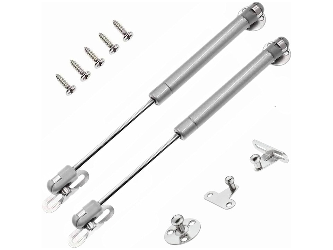 Conjunto 2 Dobradiças De Armário Com Fecho Suave, Liga De Zinco/abs, 270 mm, Cor Prateada