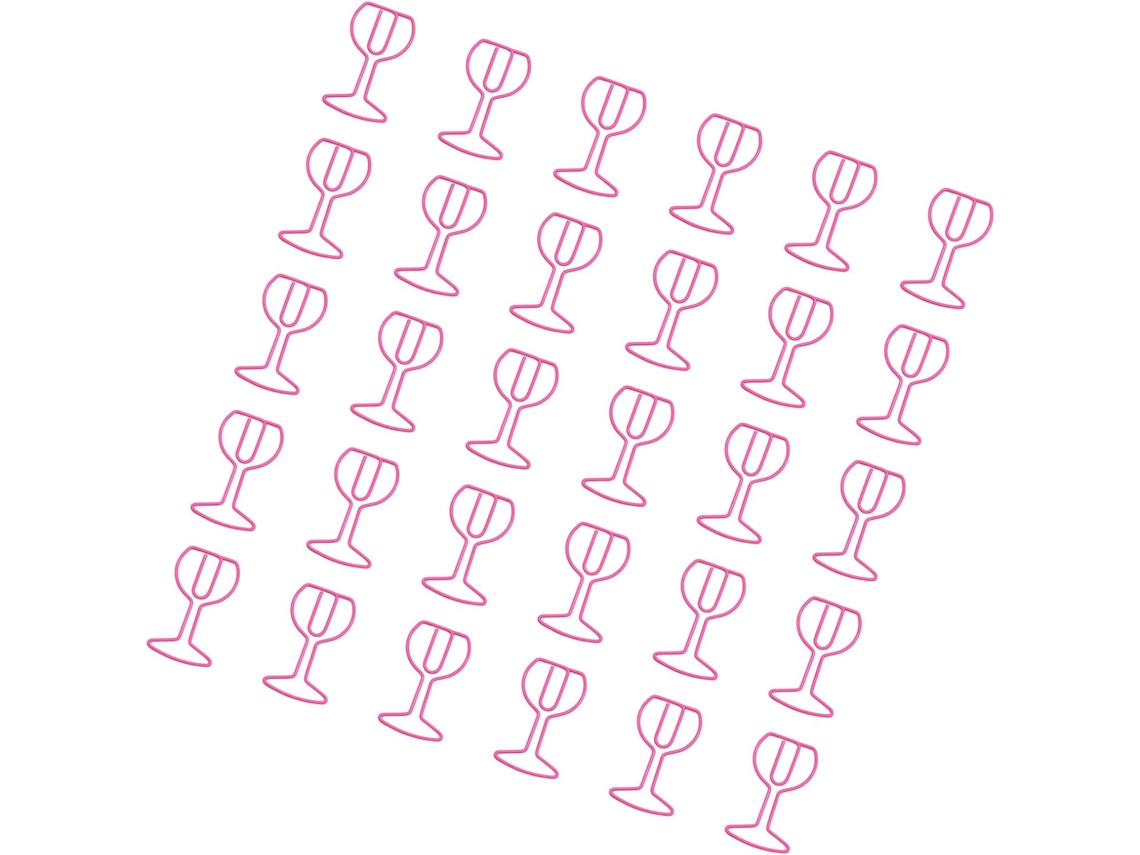 30 Clipes de Papel Pequenos para Taças de Vinho, Clipes Metálicos para Organização de Documentos e Fotos