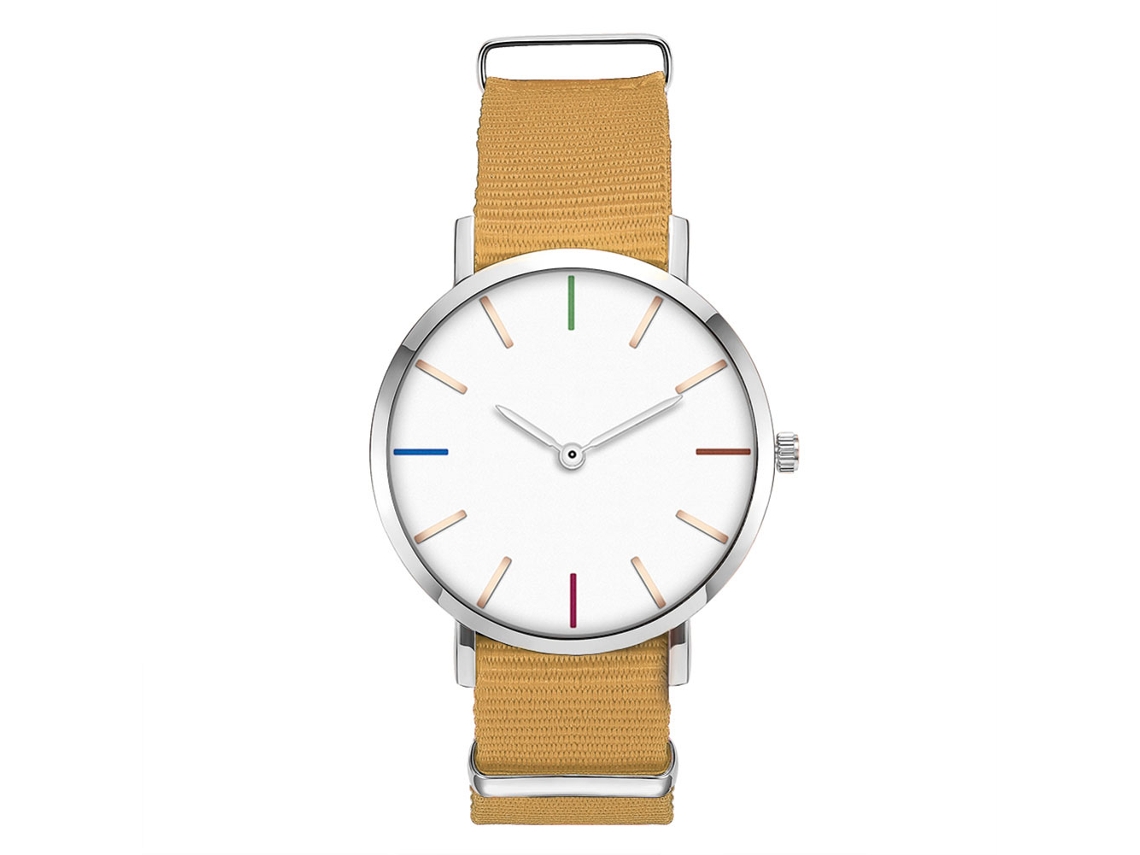 Relógio Masculino de Moda Zhoulianfa Pulseira de Nylon Dial Redondo Quartzo Casual
