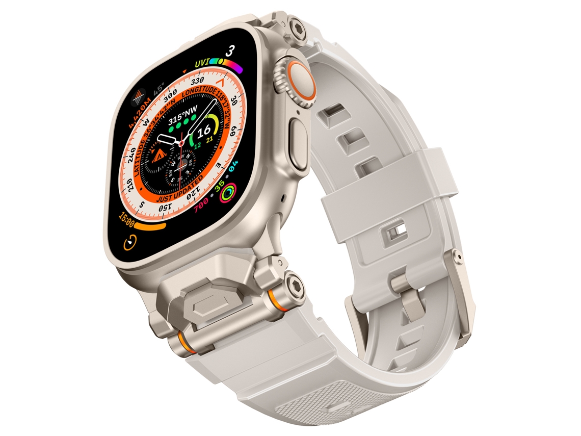 Bracelete para Apple Watch 42/44/45/46/49mm XIAOMOYU Luz Estelar de Titânio