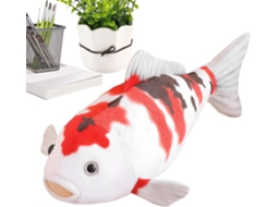 Almofada Decorativa De Pelúcia Macia Em Formato Peixe Koi, 75 Cm.