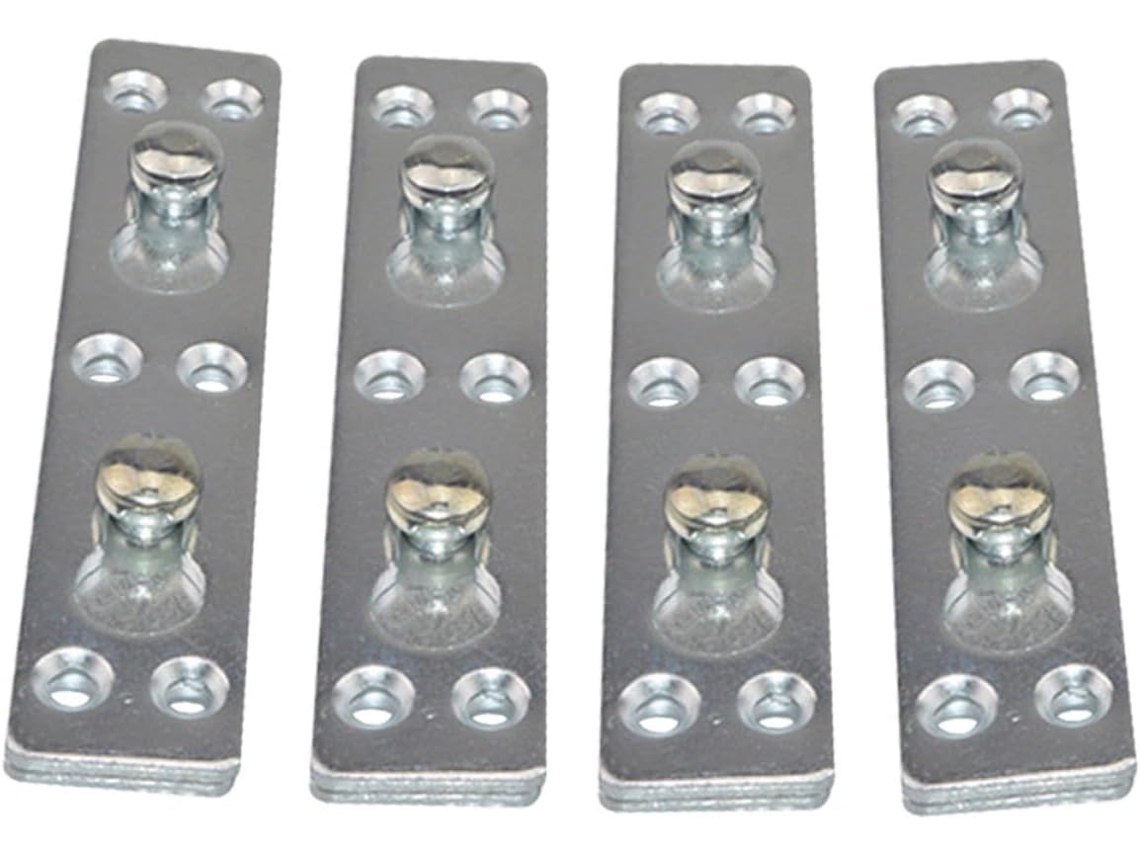 Conjunto De 4 Peças Ferragens Para Dobradiças Cama Tofficu, Em Ferro Prateado Antiferrugem, Para Estruturas De Madeira E
