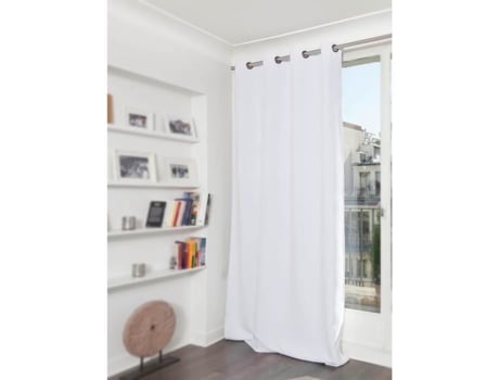 Cortina Térmica de Alta Altura Insonorizada e Blackout MOONDREAM Branca 140X350 Cm