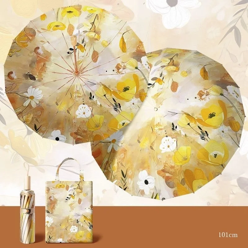 Guarda chuva Extra Grande MDUG poppy 16k com Dupla Camada de Vinil e Patchwork