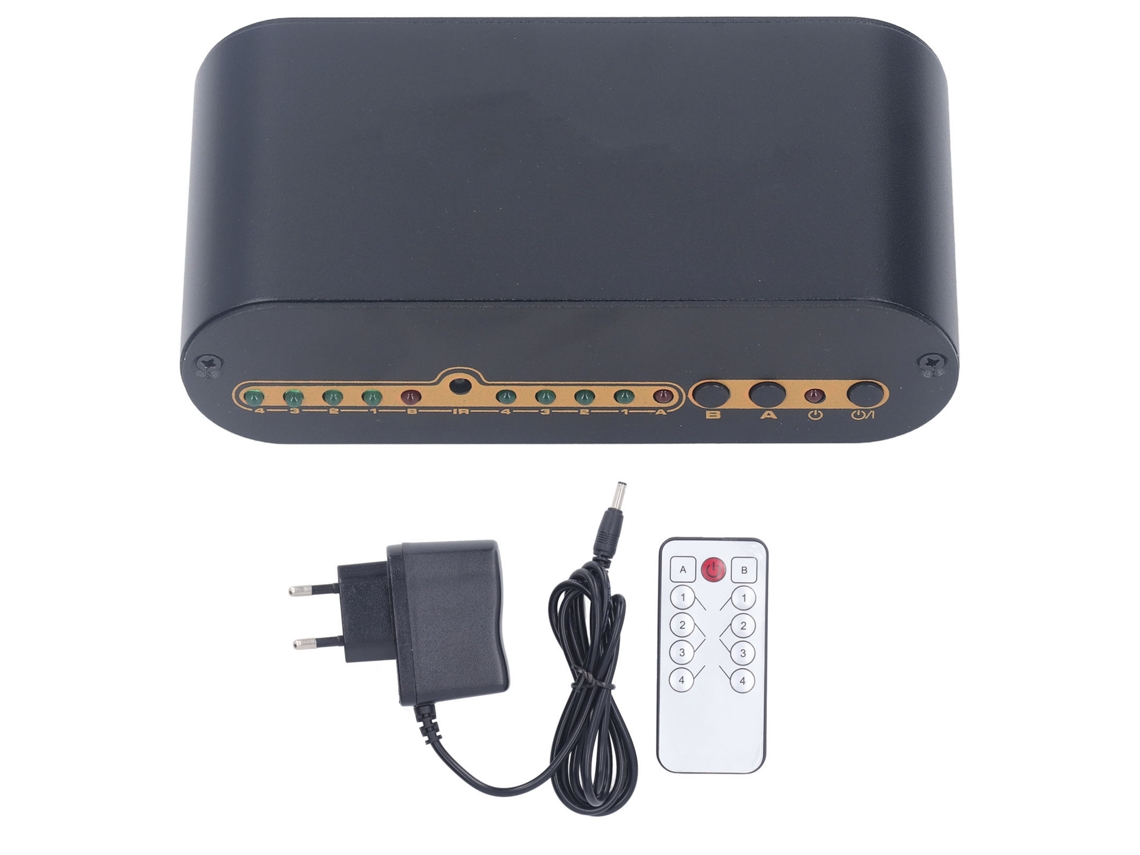 Switch de áudio digital com 4 entradas e 2 saídas EOOCOO