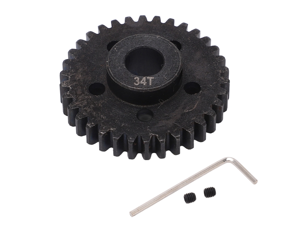 Engrenagem Pinion De Motor Rc 34t M1.0 8mm Aço Preto Para Carros Rc Arrma 1/7 1/8