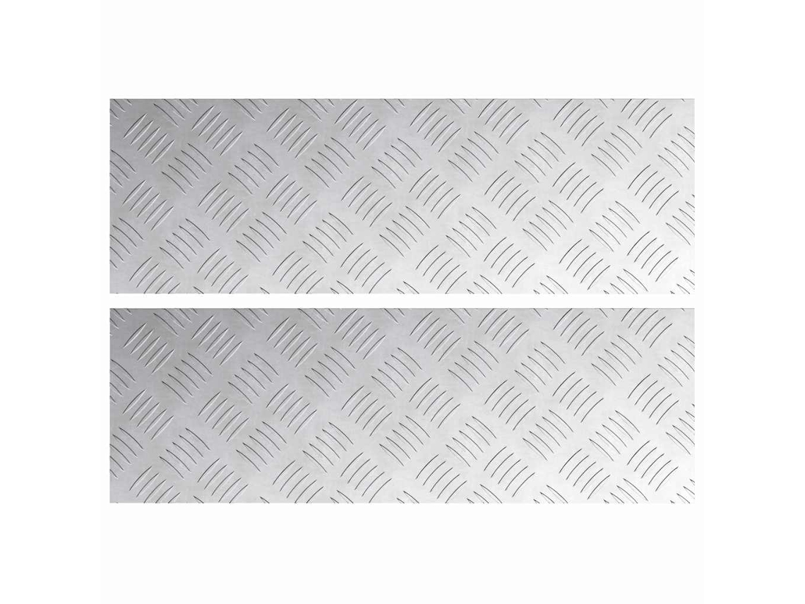 Degrau Retangular 2 Peças Prateado 60 X 20 Cm Alumínio MAISON EXCLUSIVE