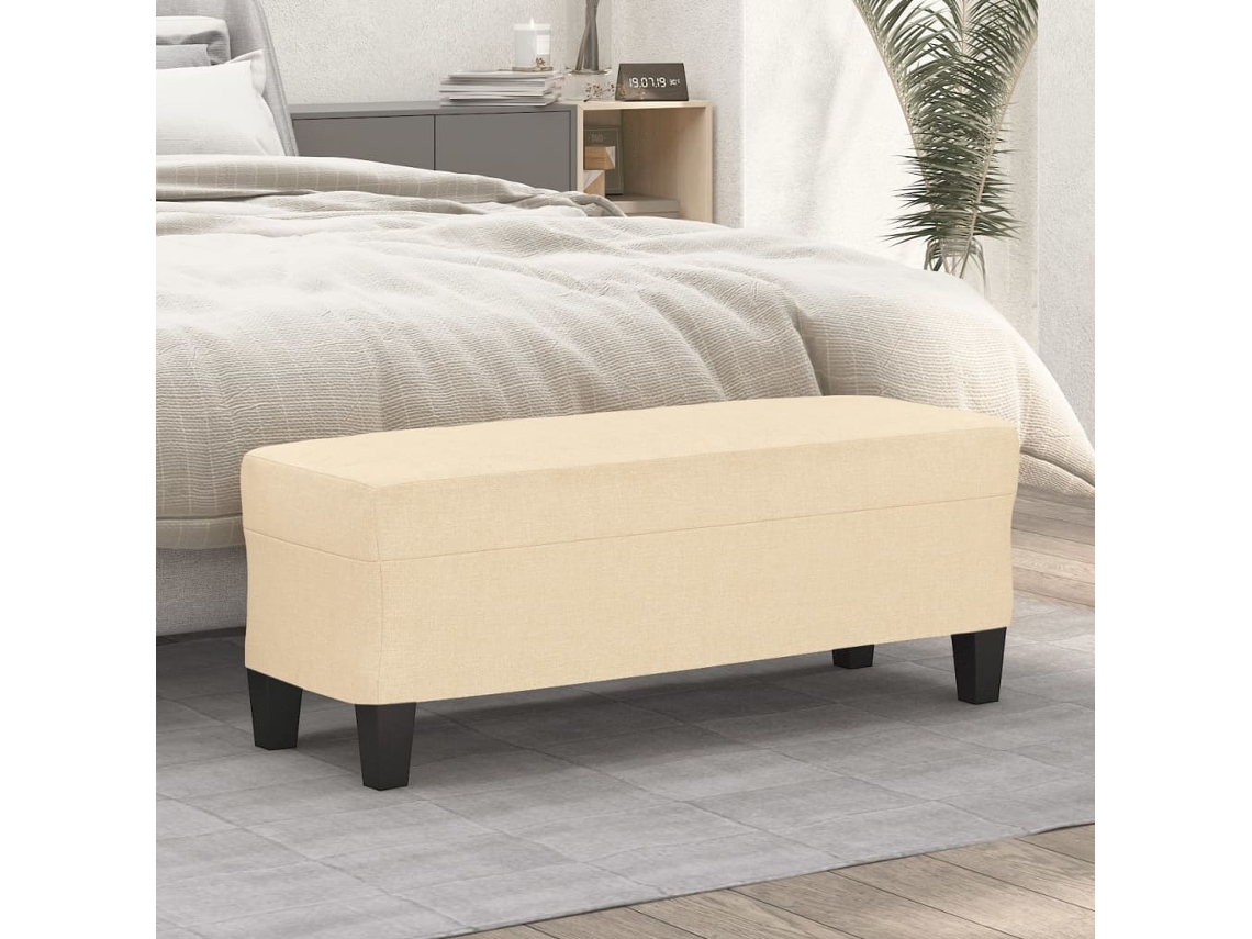 Bench, Benches Vidaxl Creme Tecido (100 X 35 X 41 Cm)