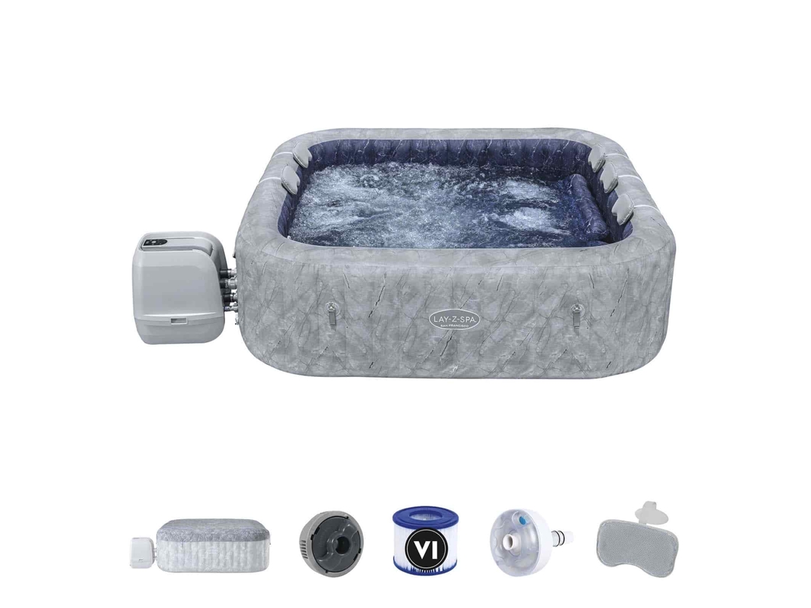 Spa inflável BESTWAY Lay z spa San Francisco, 230x230x71cm, para 5-7 pessoas, Hydrojet