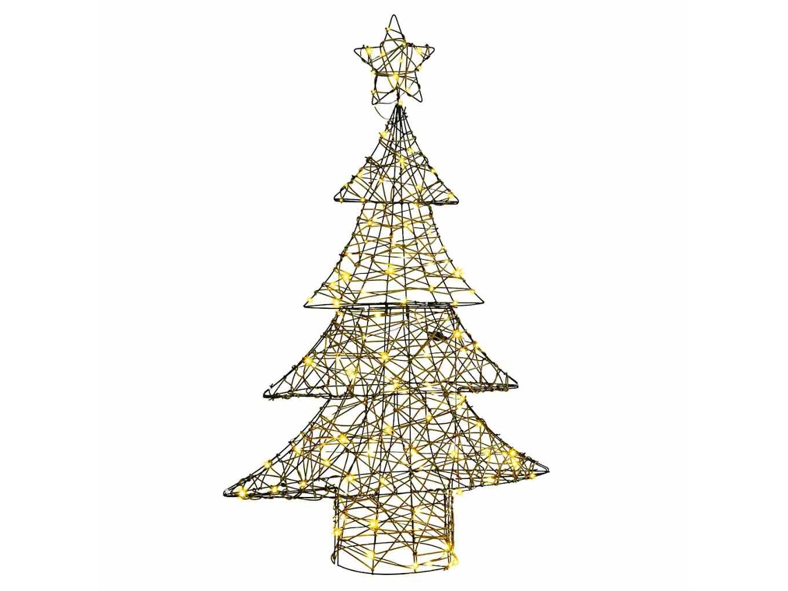 Decoração De Natal Vidaxl Branco Quente Vime (120 Cm)