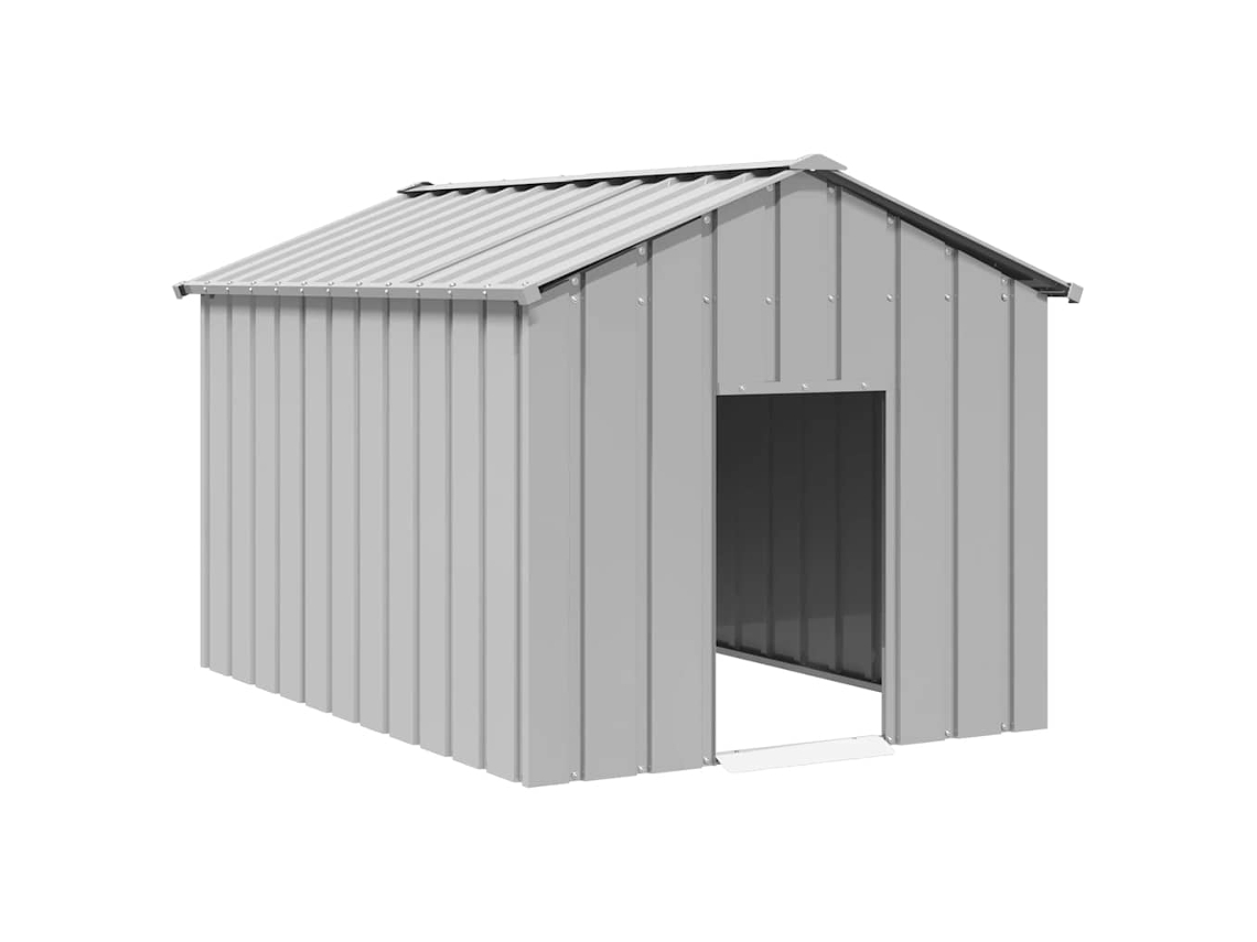 Vidaxl Casota Com Telhado 113x153x101 Cm Aço Galvanizado