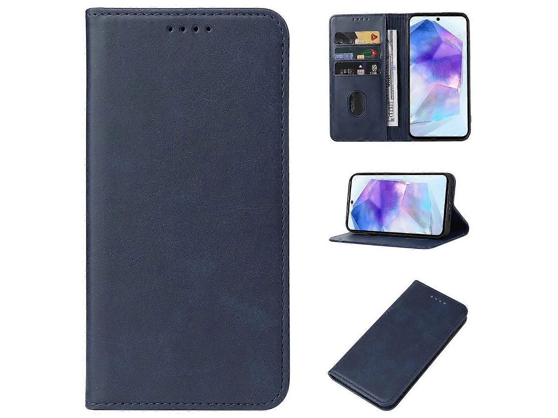 Capa De Couro Com Fecho Magnético Para Celular