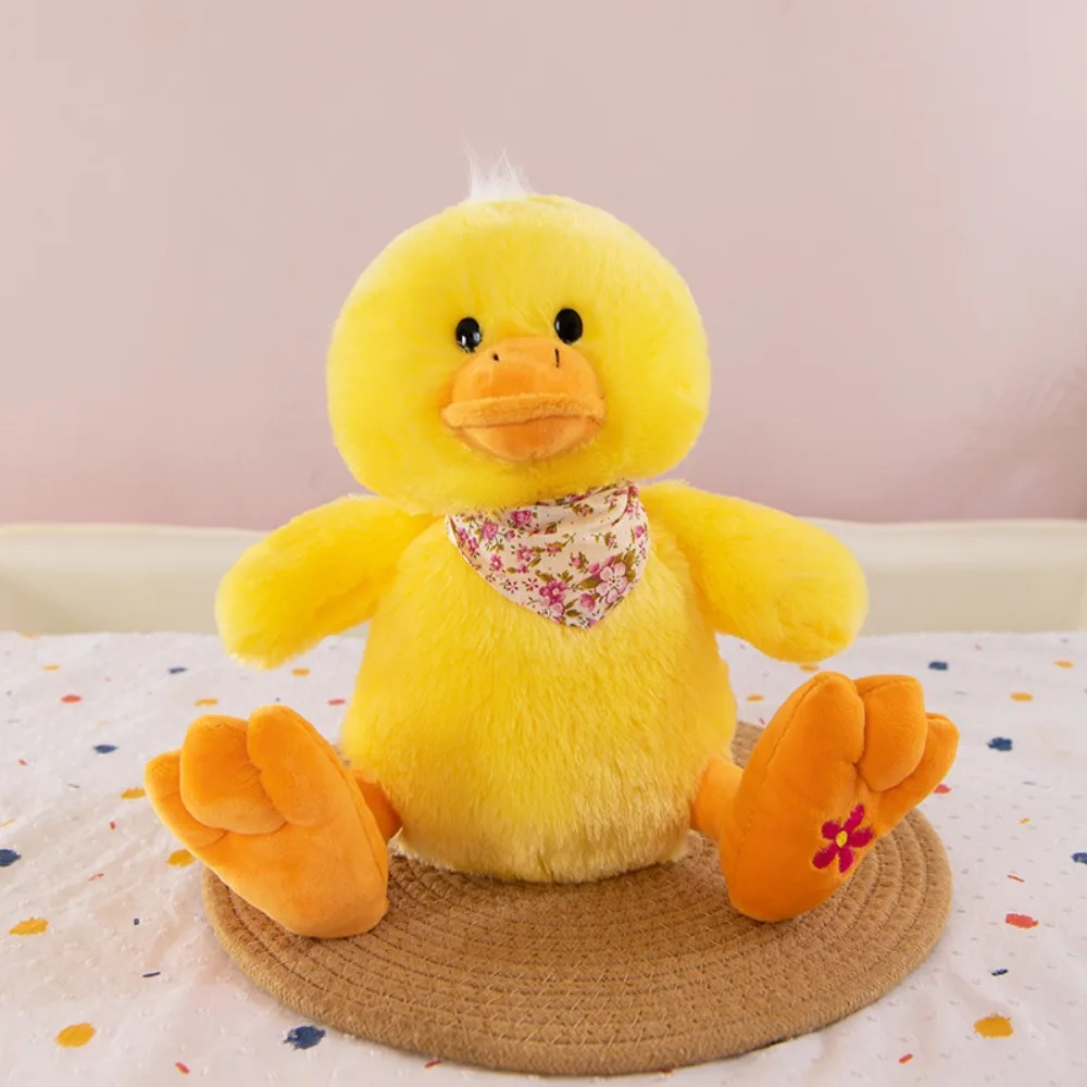 um Brinquedo de Pelúcia em Forma de Pato Amarelo, Semelhante a um Pintinho, Macio e Fofinho. MDUG (amarelo 28cm)
