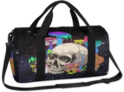 Bolsa Esportiva Casual com Estampa Colorida de Galáxia Tecido Poliéste 45x21x5x23cm Pa Colo Design Du