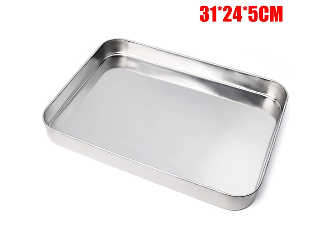 Assadeira Funda De Aço Inoxidável Para Biscoitos, Torradeira, Forno, Assadeira, Assadeira Para Cozinhar SUNNY SPACES