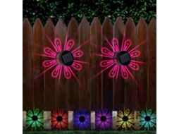 Conjunto de 2 luminárias solares de led decorativas, ip67, à prova d'água, decks, pátios, escadas, jardins e passarelas AQUAFORGE