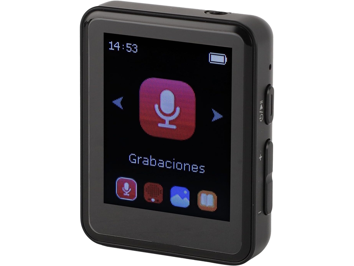 Reprodutor de MP3/MP4 de 128 GB, tela sensível ao toque digital de 1,8", expansível com suporte (4 GB)