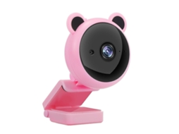 Webcam 1080p Para Computador E Laptop, Usb Plug And Play Com Microfone Brilvibera (rosa)