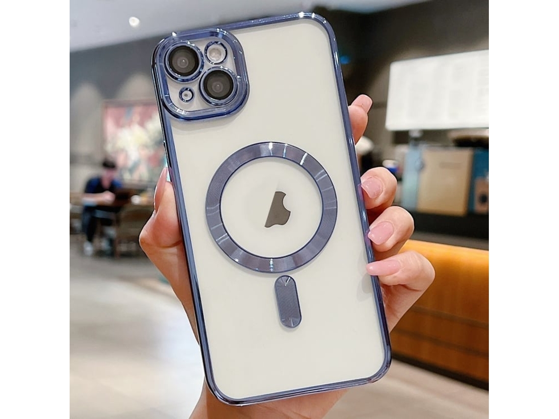 Capa Para Iphone 15 Plus - Revestimento Eletroplástico - Tecnologia Magsafe