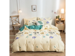 Fronha de Edredom Macia Escovada Poliéster Respirável com Zíper Estampa Animal 180x220cm | S/MARCA