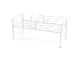 Cama Baixa De Metal Com Grades De Segurança E 2 Escadas