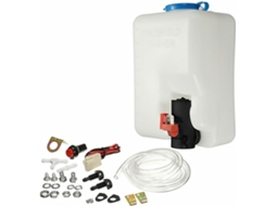 Kit reservatório de fluido para lavagem de para-brisa de 1,5L 12V em ABS e metal, fácil de usar.